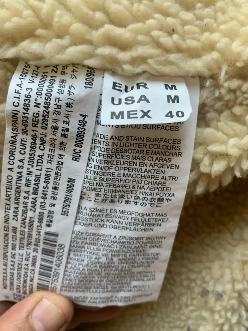 Chaqueta de Mezclilla Zara con Forro de Borrego - 3