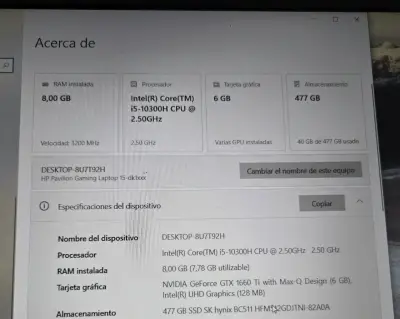 Notebook Gamer HP Pavilion 15-DK1044LA de 15.6“ - miniatura 4