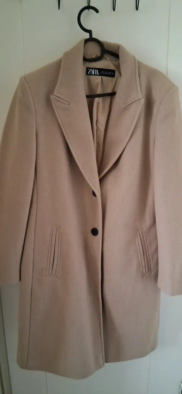 Abrigo beige de lana Zara para mujer - 2