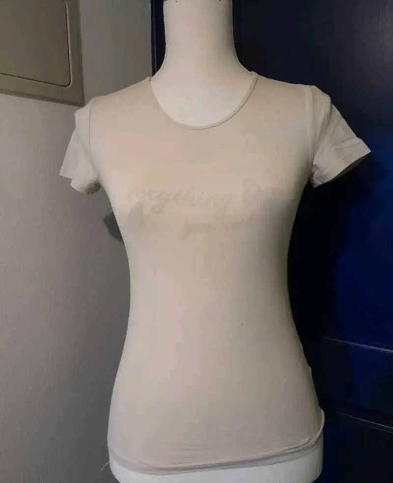Polera Beige H&M Talla XS - 1
