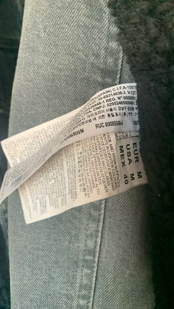 Chaqueta negra de mezclilla con forro Zara - 3
