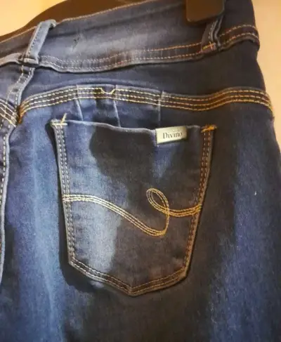 Jeans azul oscuro Divino para mujer - miniatura 4