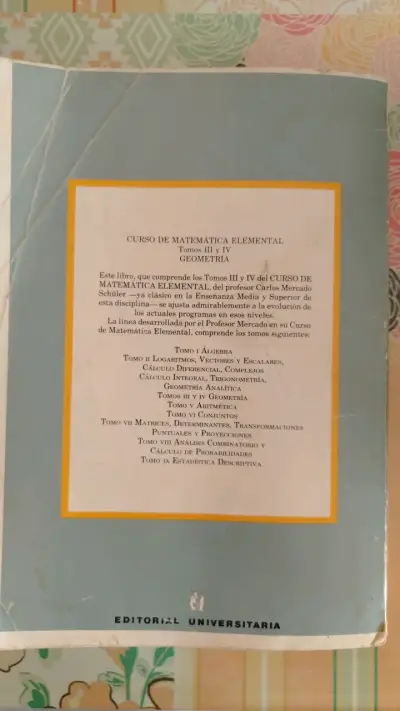 Libro Geometría Curso de Matemática Elemental Tomo III y IV - miniatura 2