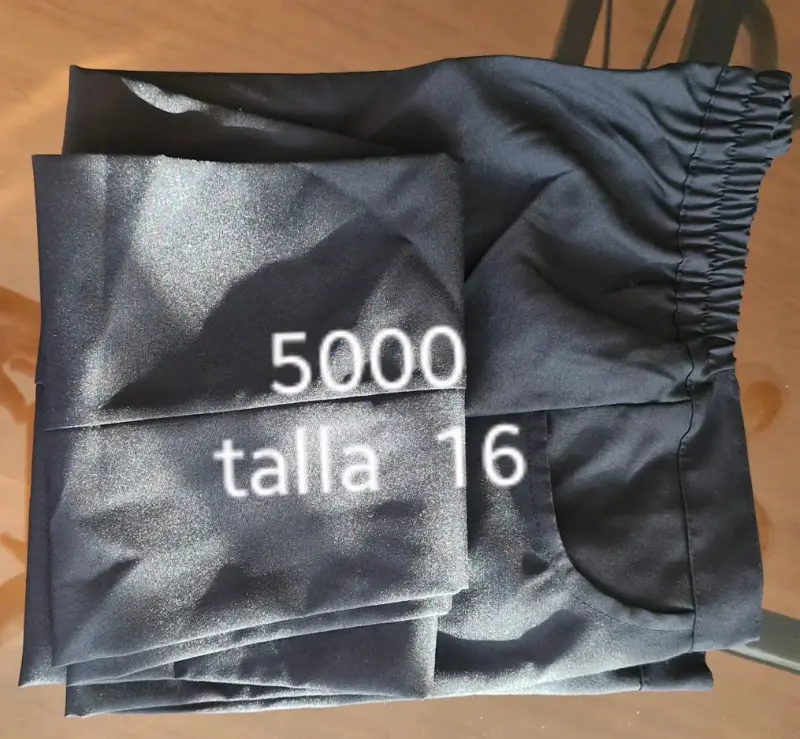 Pantalones Cueca negro talla 16