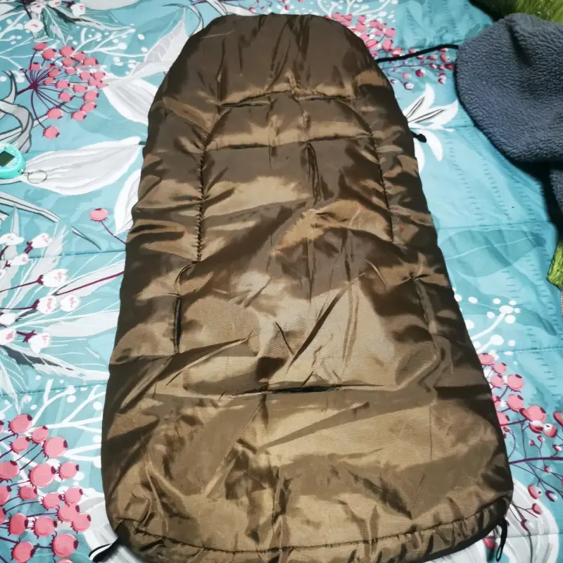 Saco de dormir para bebé marrón con forro polar - 3