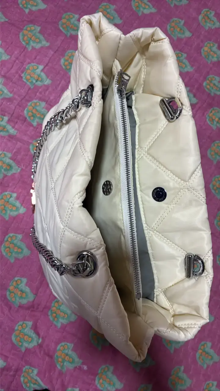 Bolso acolchado beige Bimba y Lola con cadena - 5