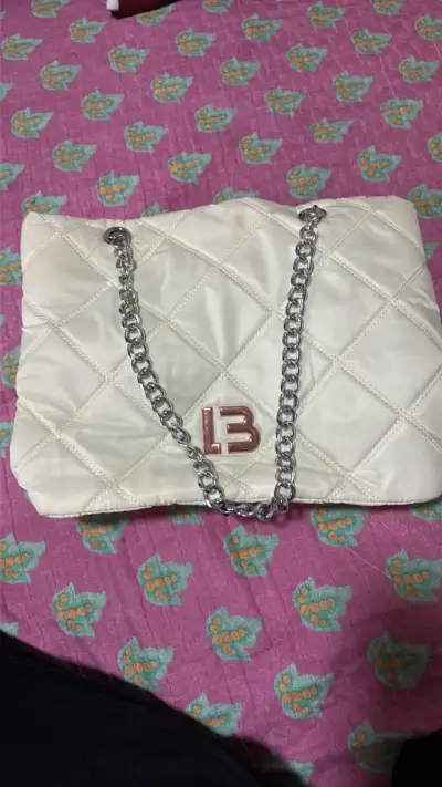 Bolso acolchado beige Bimba y Lola con cadena - miniatura 6