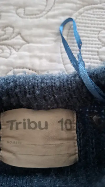 Cardigan de lana azul para niño Tribu - miniatura 3