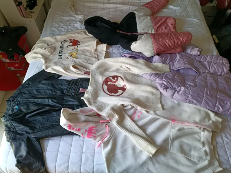 Lote de parkas; polerones niña - 1