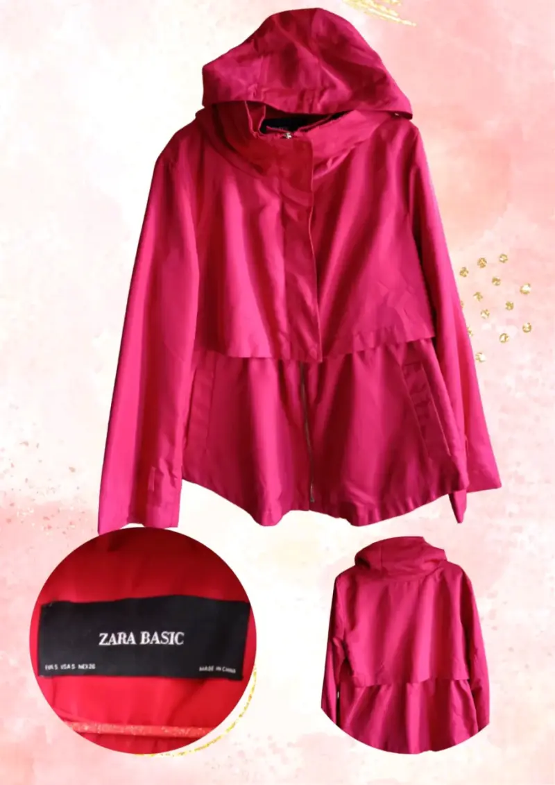 Chaqueta Roja Zara Basic con Capucha