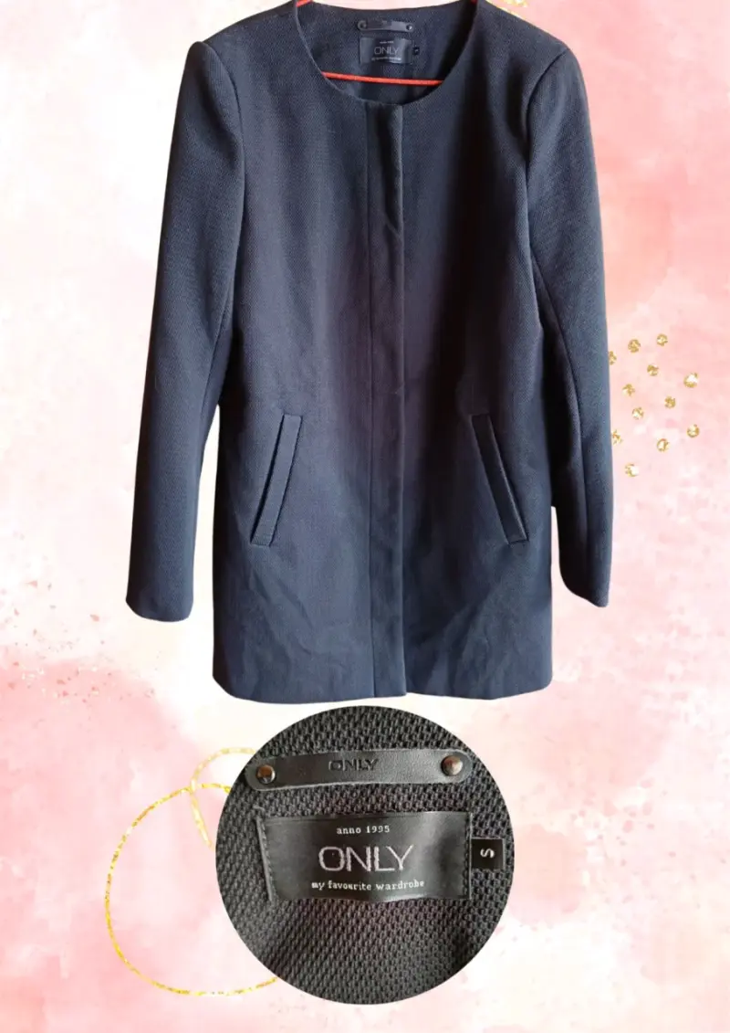 Abrigo negro elegante para mujer marca Only