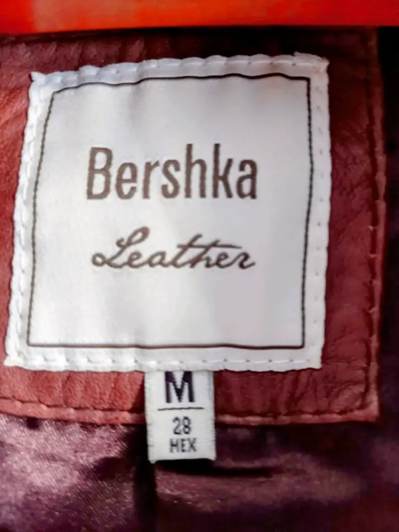 Chaqueta de cuero marrón Bershka para mujer - 3