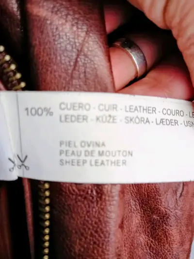 Chaqueta de cuero marrón Bershka para mujer - miniatura 4
