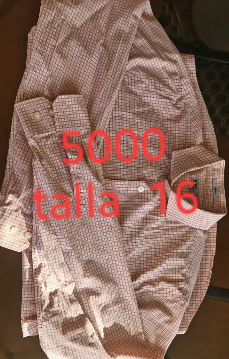 Camisa a cuadros talla 16 para hombre