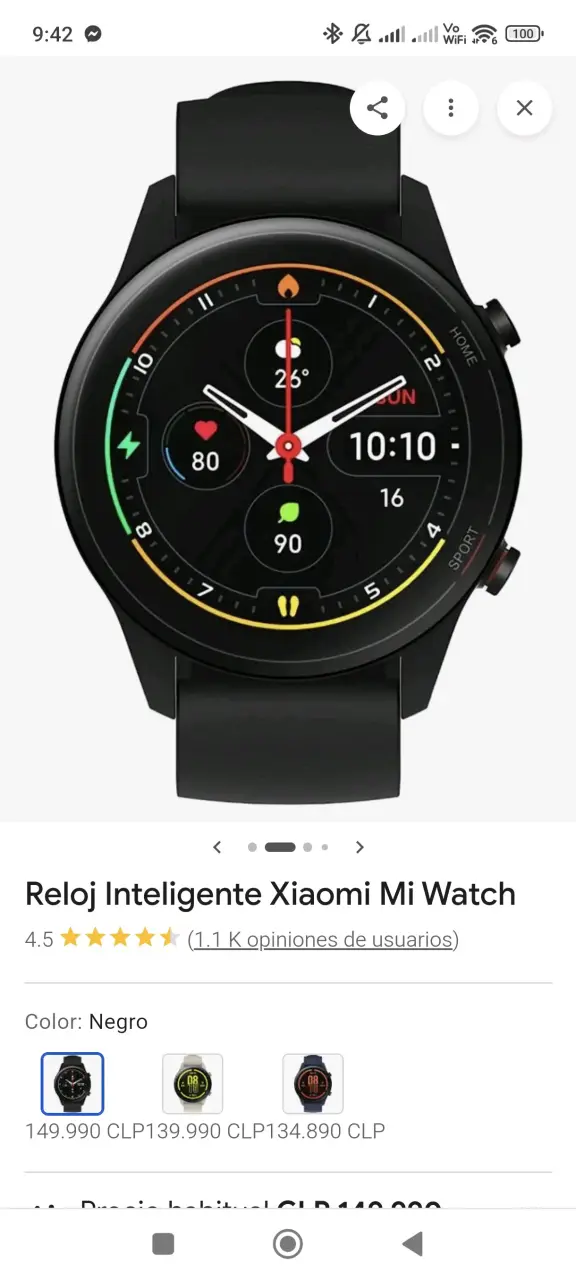 Reloj Inteligente Xiaomi Mi Watch con Correa Azul - 4
