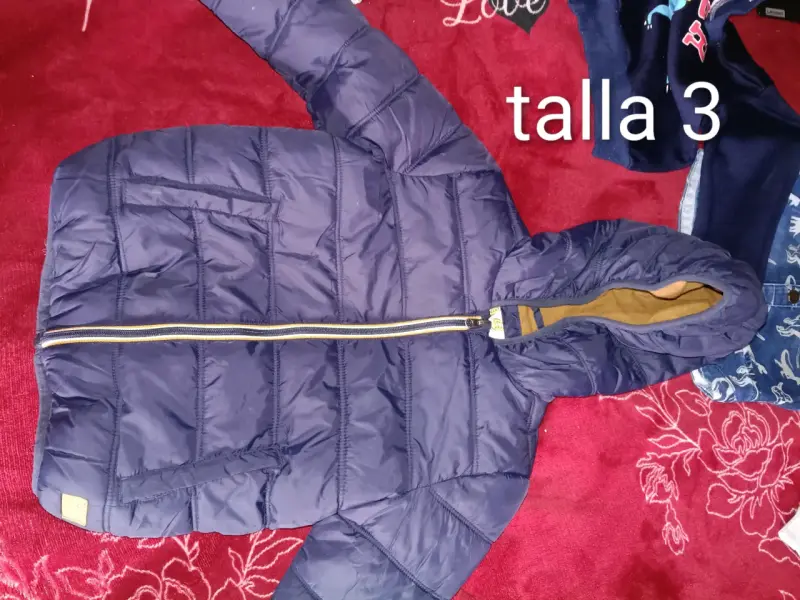Chaqueta acolchada azul para niño talla 3 - 1