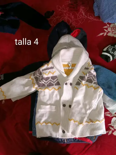 Chaqueta acolchada azul para niño talla 3 - miniatura 4