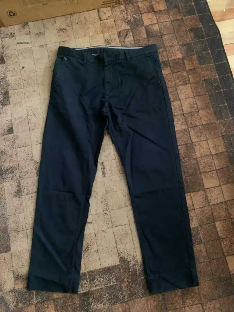 Pantalones de vestir azul marino Zara Man