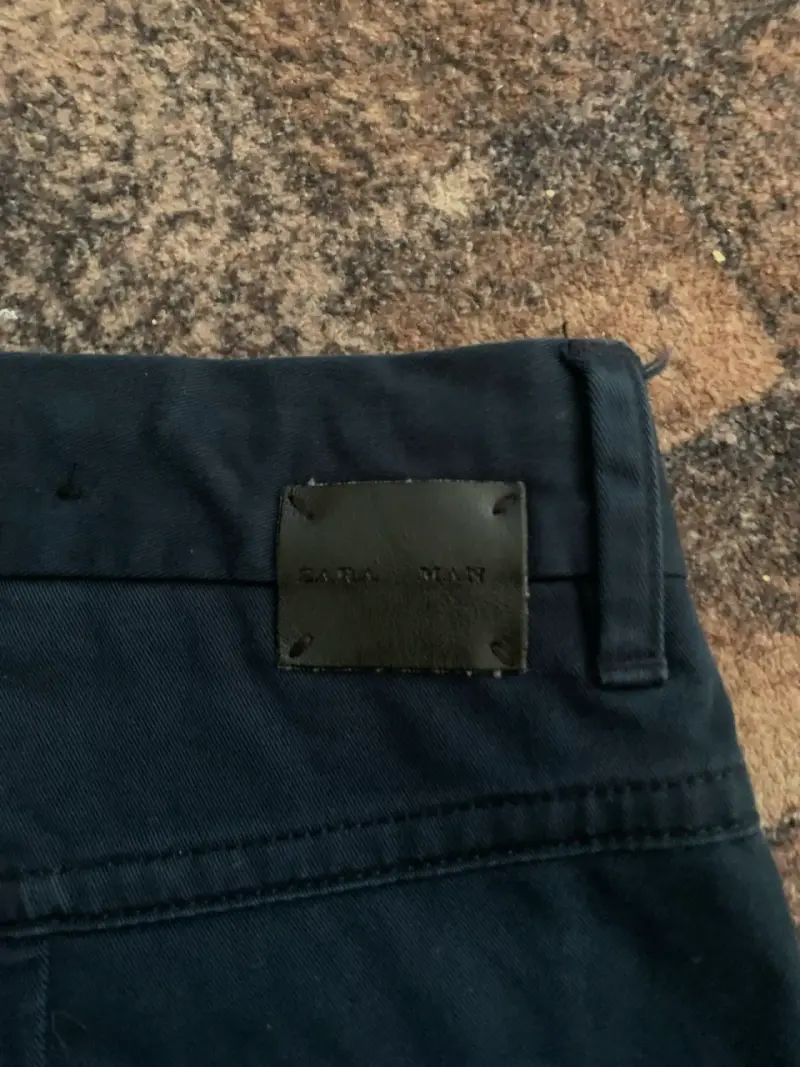 Pantalones de vestir azul marino Zara Man - 3