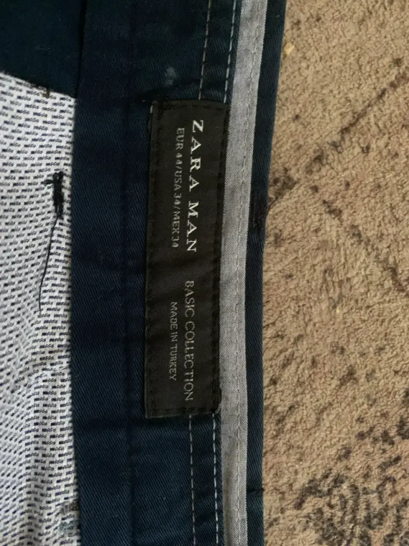Pantalones de vestir azul marino Zara Man - 4