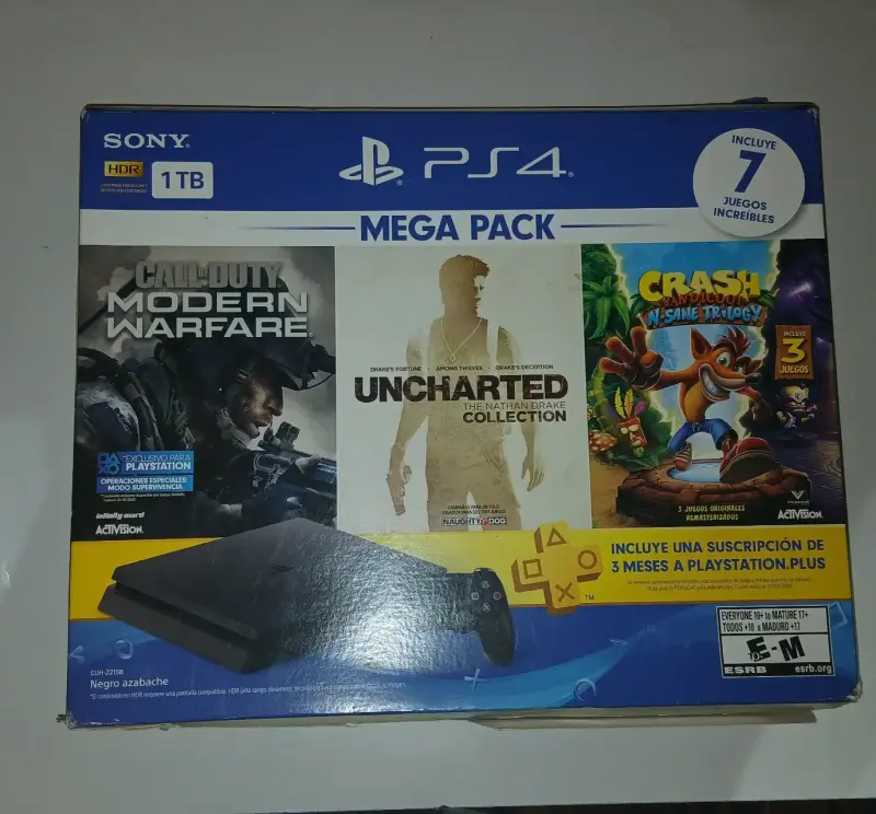 PLAYSTATION 4+JUEGOS+BASE DE CARGA - 1