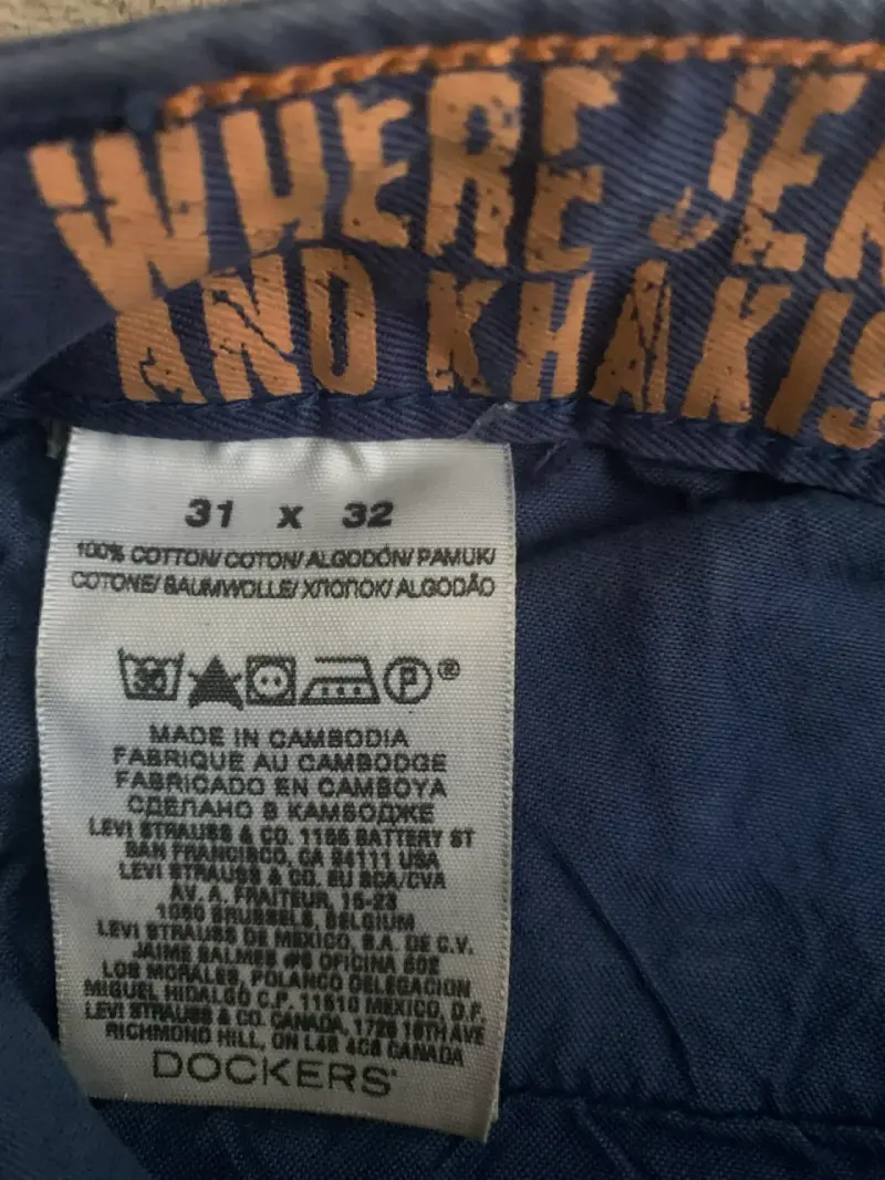 Pantalones Dockers azul marino talla 31x32 - 4