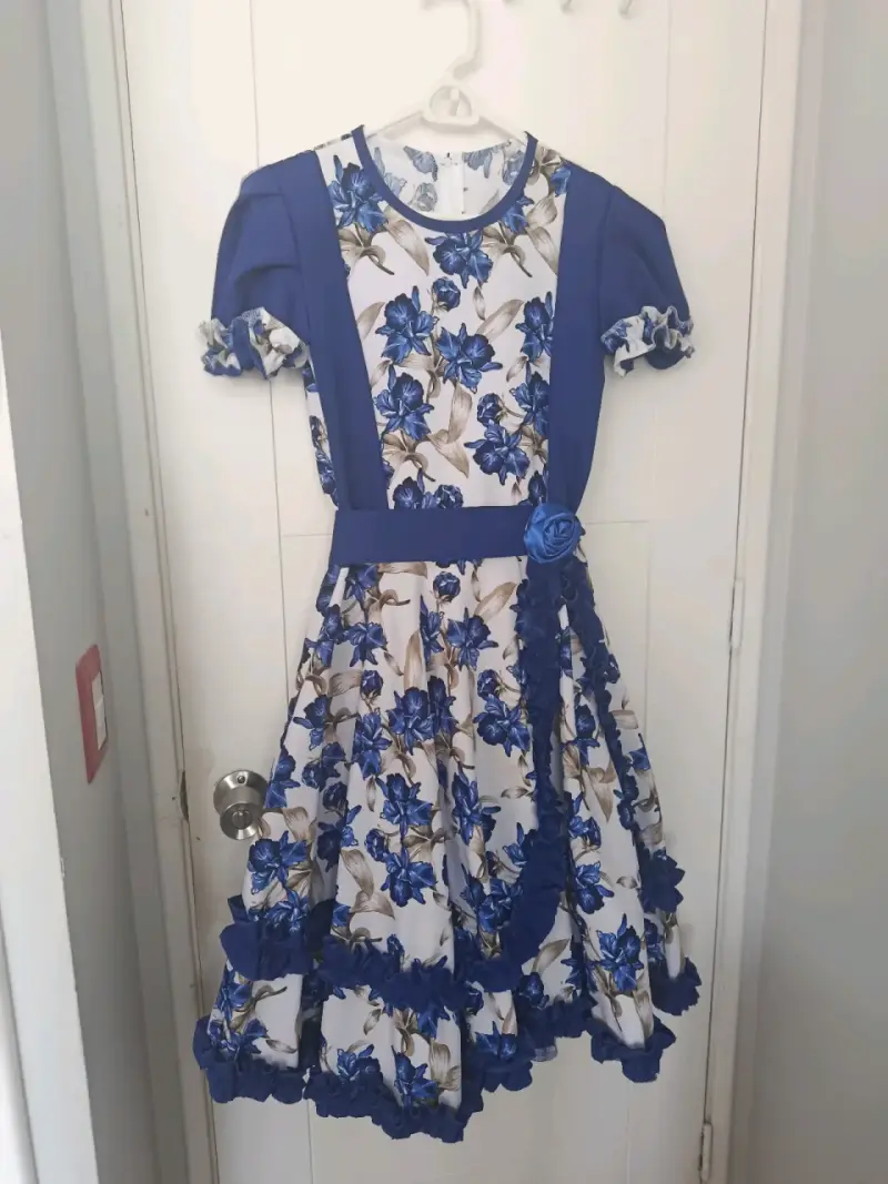 Vestido cueca azul talla S - 1