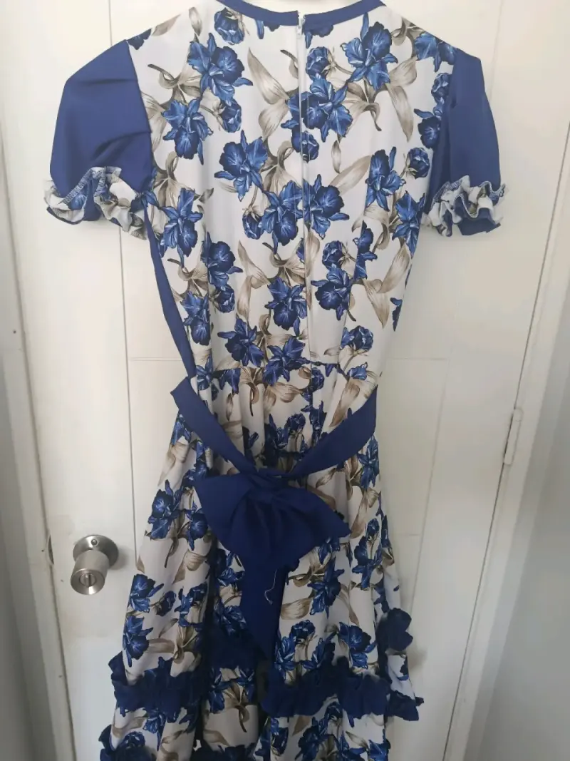 Vestido cueca azul talla S - 5