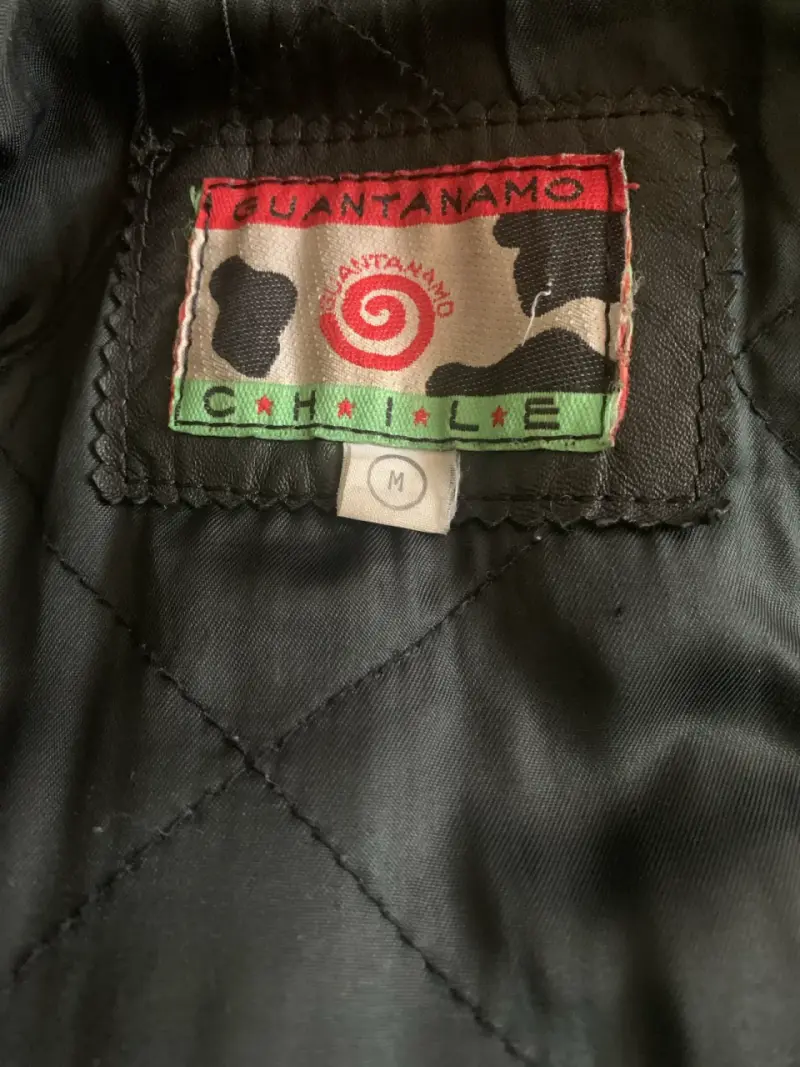 Chaqueta de cuero negra Guantanamo para hombre - 3