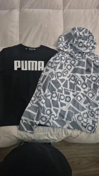 Lote de poleras y polerones Adidas y Puma para hombre - miniatura 2