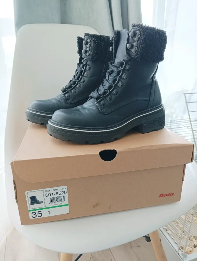 Botines negros marca Bata talla 35 - 3