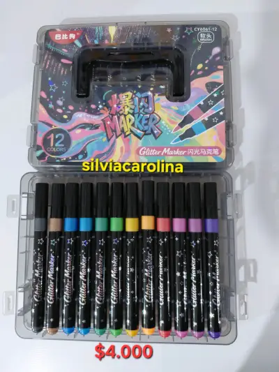 Set de Marcadores Glitter 12 Colores - miniatura 1