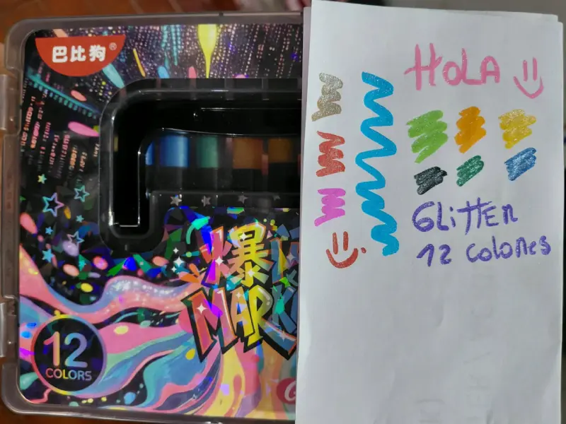 Set de Marcadores Glitter 12 Colores - 2