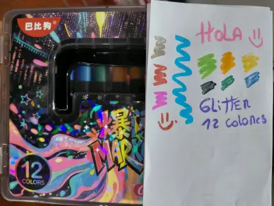 Set de Marcadores Glitter 12 Colores - miniatura 2