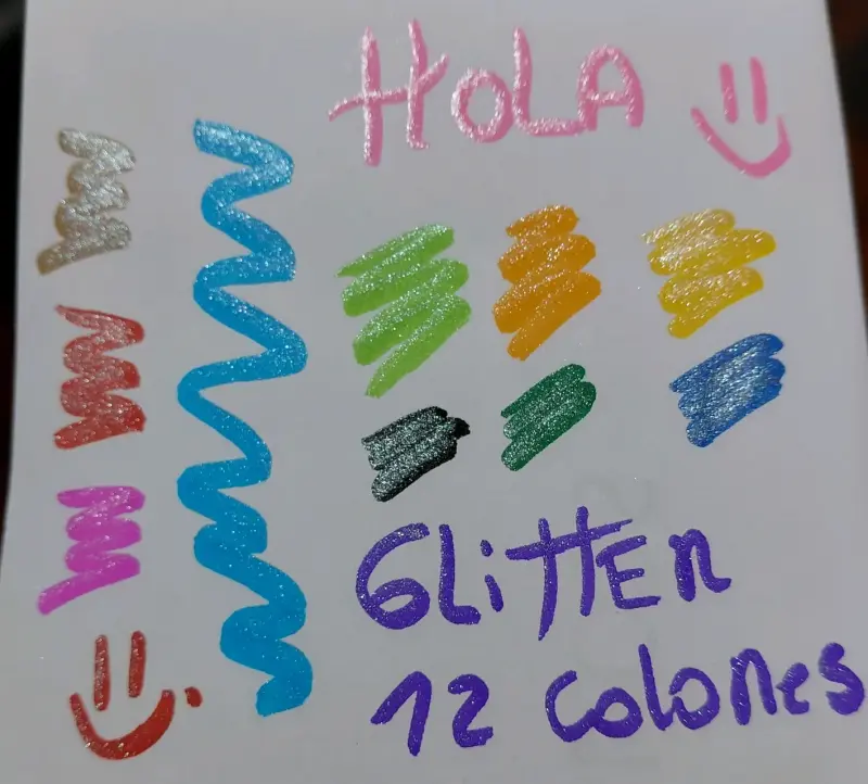 Set de Marcadores Glitter 12 Colores - 3