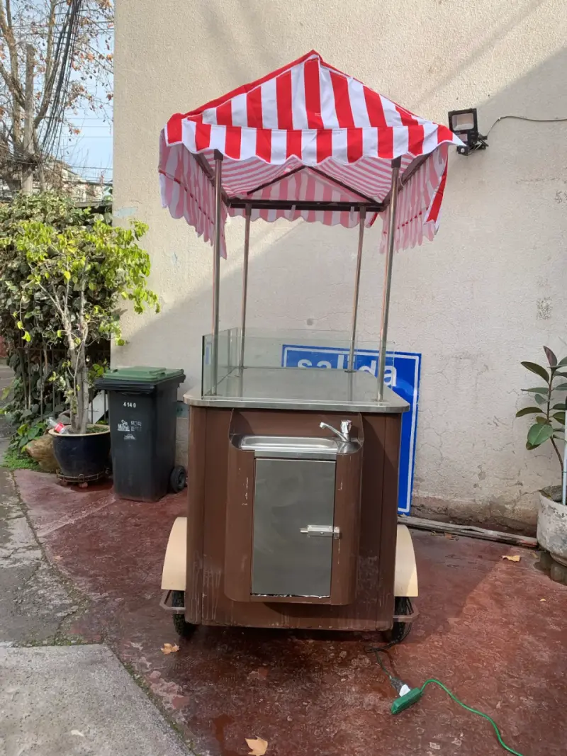 Carro de venta de obleas Santa Oblea con toldo - 5