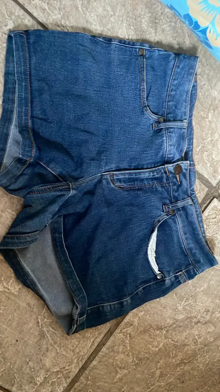 Shorts de mezclilla azul para mujer - 1