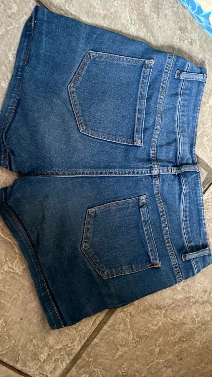 Shorts de mezclilla azul para mujer - 3