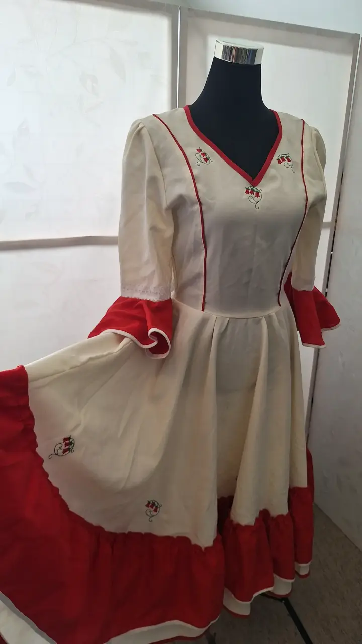 Vestido tradicional chileno con bordados - 2