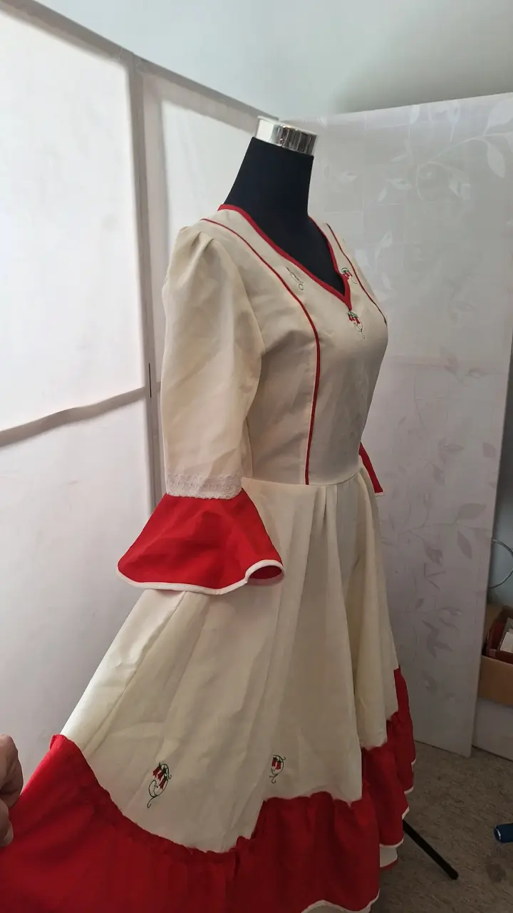 Vestido tradicional chileno con bordados - 3