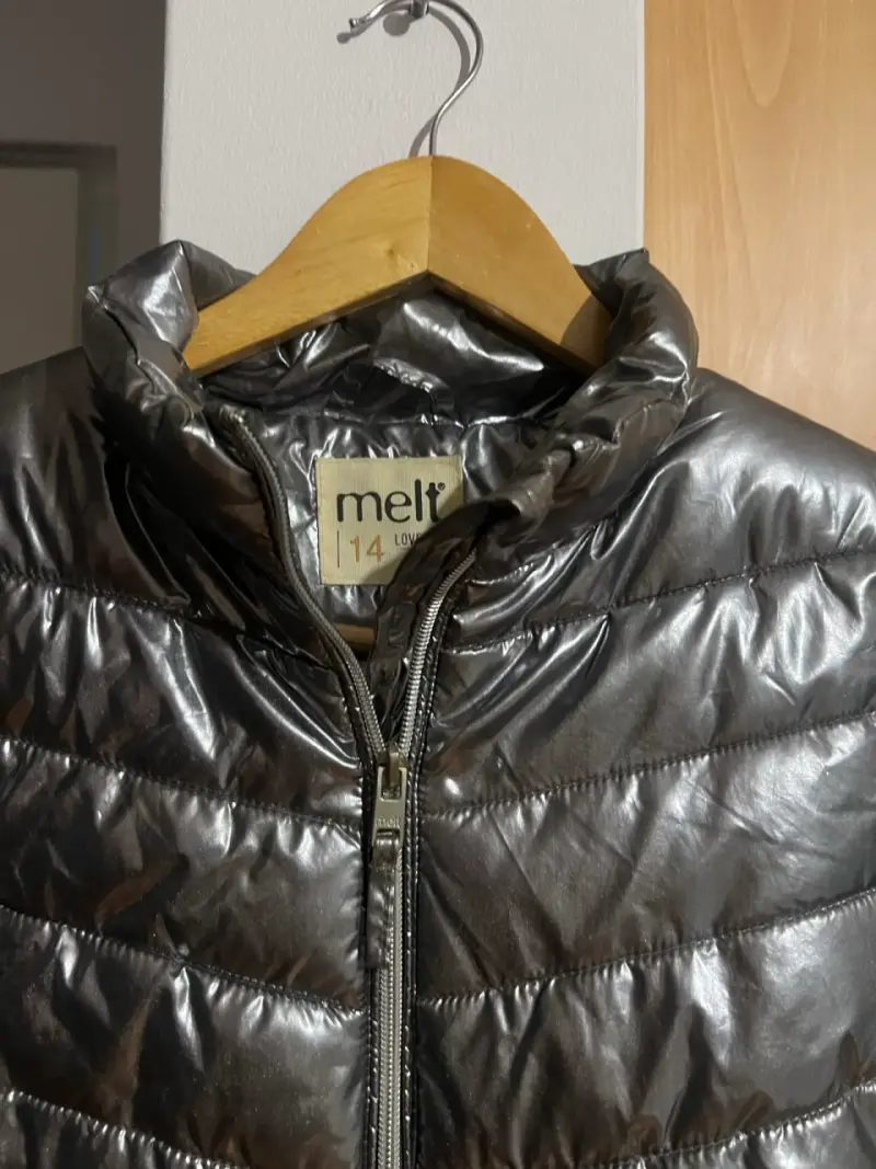Chaqueta acolchada plateada Melt para niña - 2