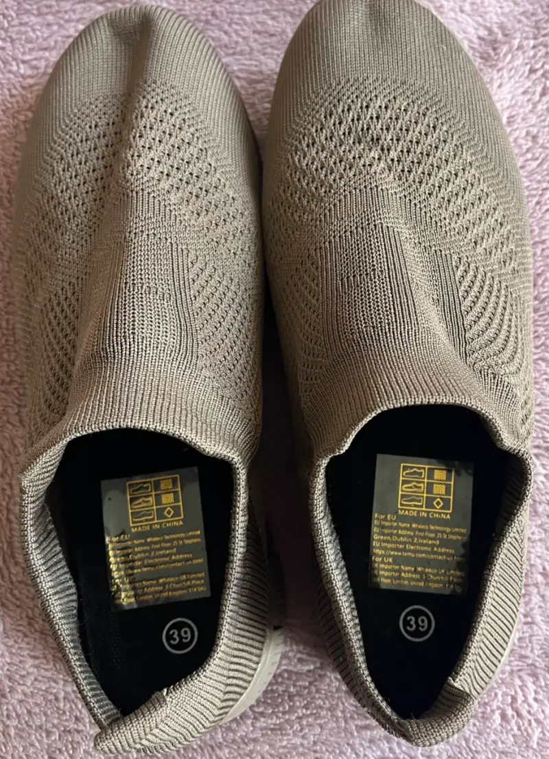 Zapatillas deportivas sin cordones color beige - 2
