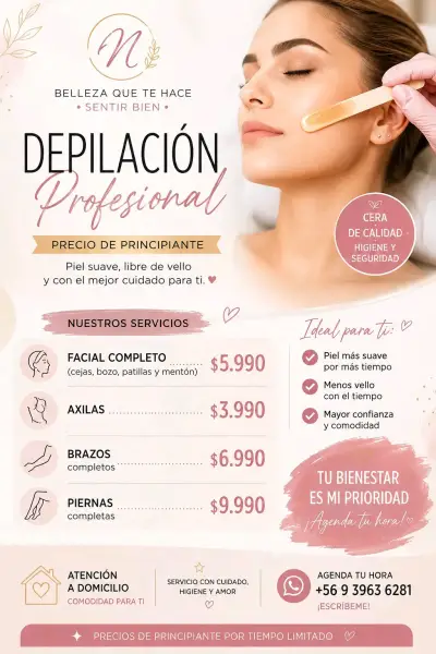 Servicios de belleza a domicilio en Santiago - miniatura 1