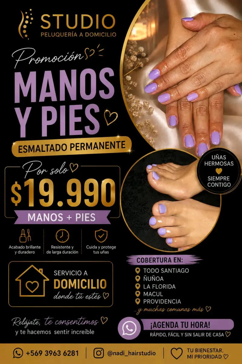 Servicios de belleza a domicilio en Santiago - 3