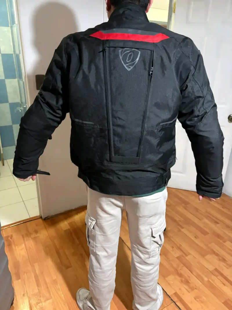 Chaqueta de moto negra y roja Octane - 2