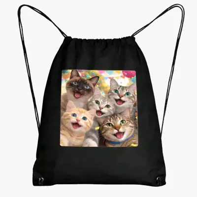Polera negra con estampado de gatos 'I Love Cat' - miniatura 4