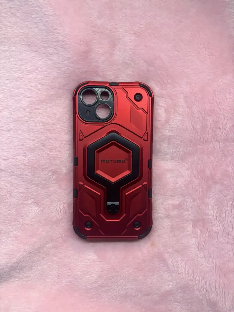 Carcasa iPhone 15 Rojo Metálico Reforzada
