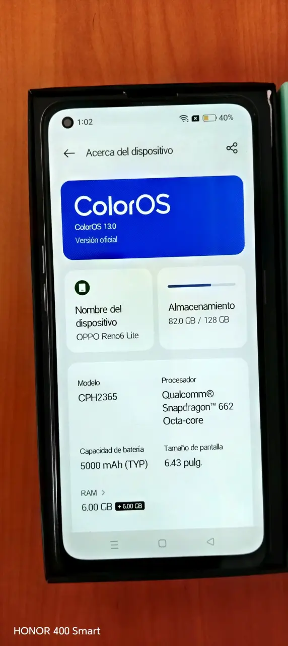 Smartphone OPPO Reno6 Lite con 128GB de almacenamiento - 3