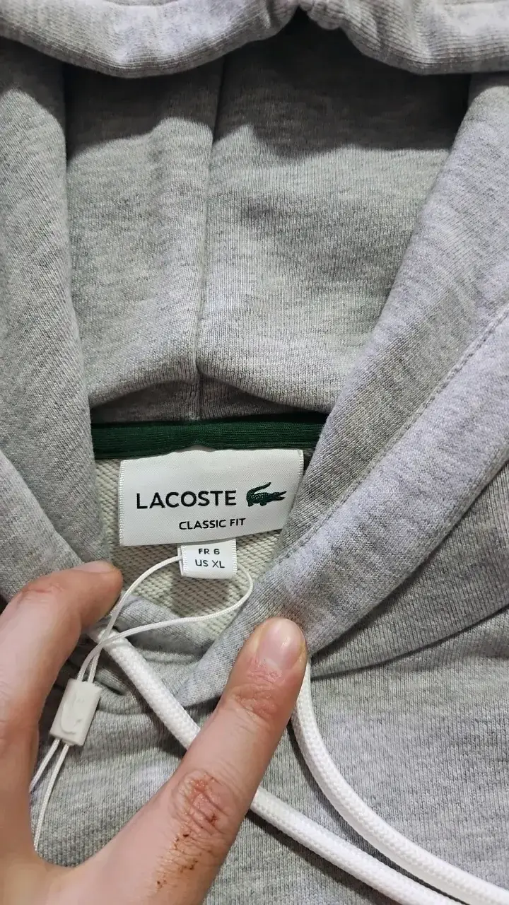 Polerón con capucha Lacoste gris para hombre - 2