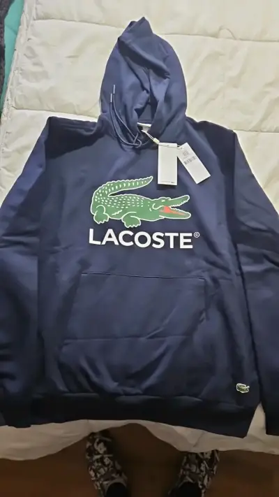 Polerón con capucha azul Lacoste para hombre - miniatura 1